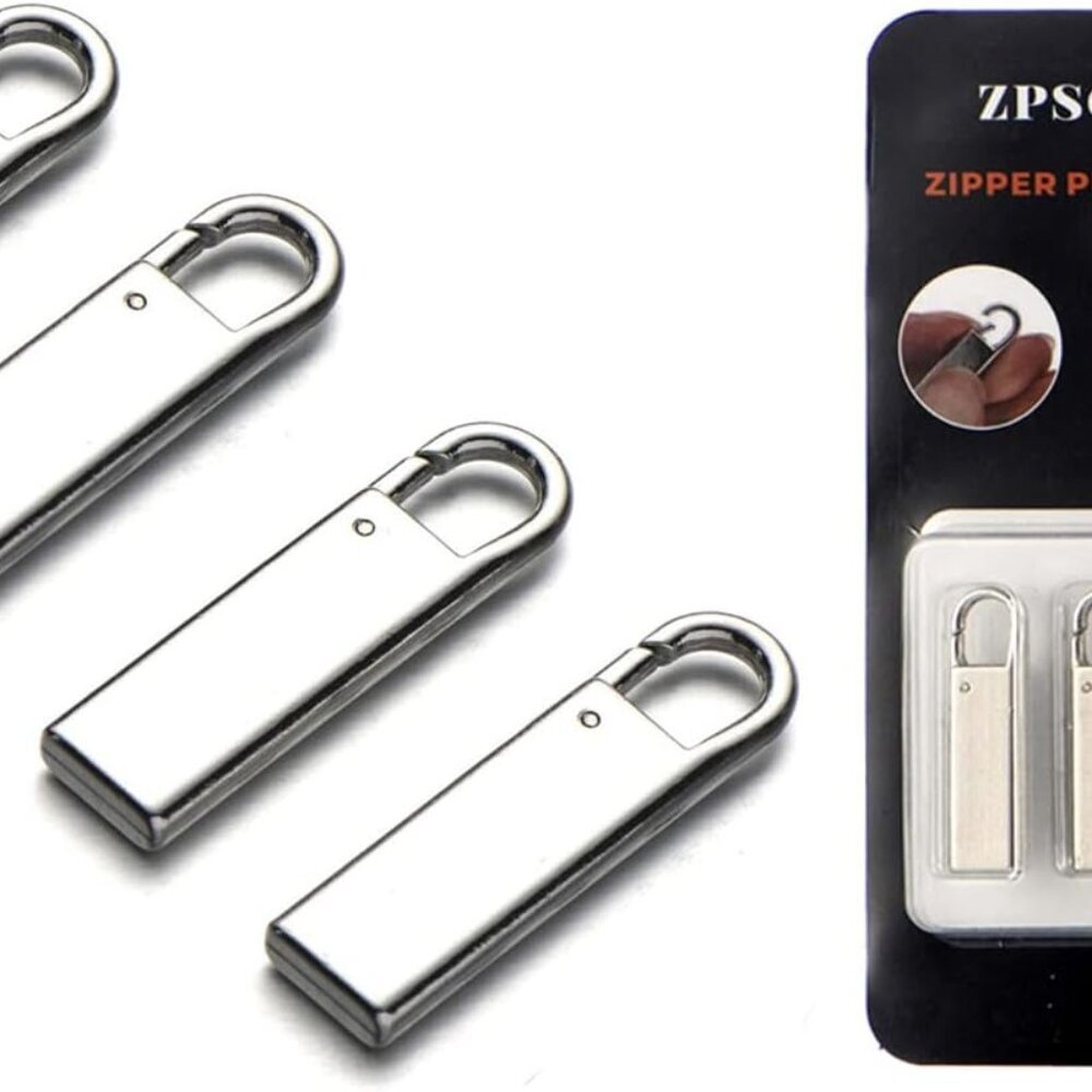 Zipper Handle Pull Replacement - Metal Zipper Tab Repair Easy Use for Broken and